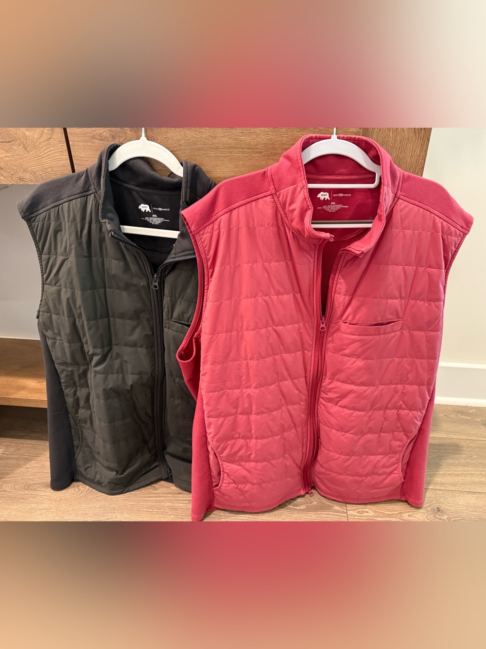 Men's Onward Reserve Puffer Quilted Vest Arven Red Black Lot of 2 Size XXL
